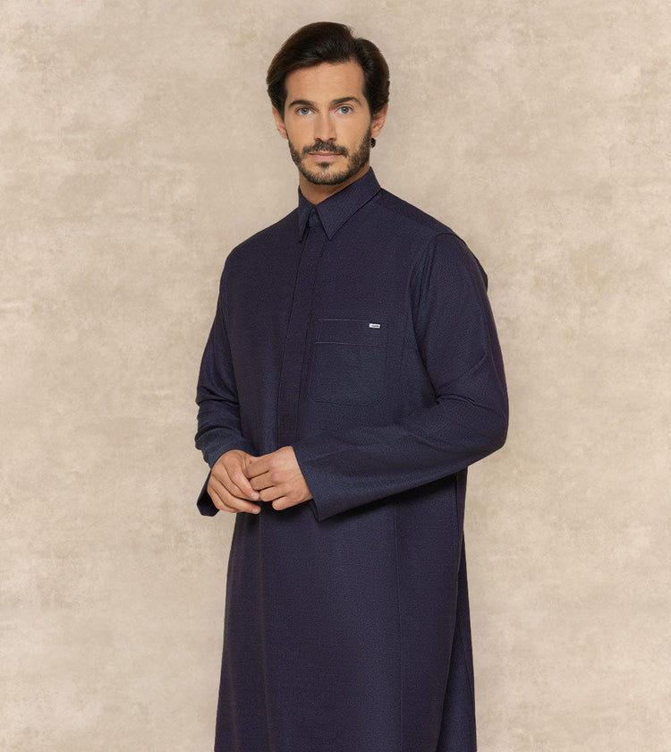Midnight Navy Saudi Thobe